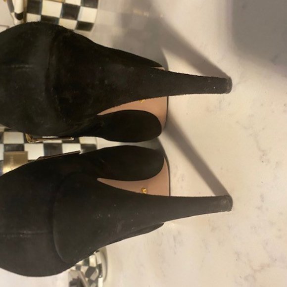 Prada Black Suede Booties Size 37 - Picture 6 of 6